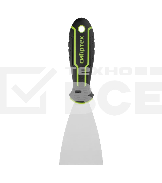 Шпательная лопатка из нержавеющей стали Сибртех 65 мм, двухкомпонентная рукоятка