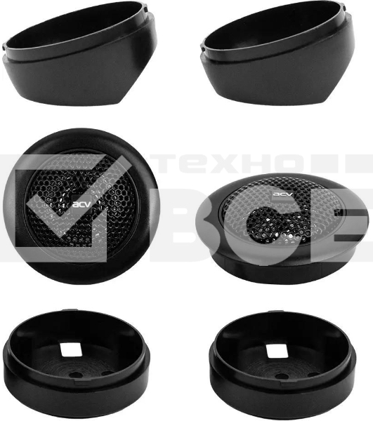 Колонки автомобильные ACV PG-6.2S 200Вт 92дБ 4Ом 16см (6.5дюйм) (ком.:2кол.) компонентные двухполосные