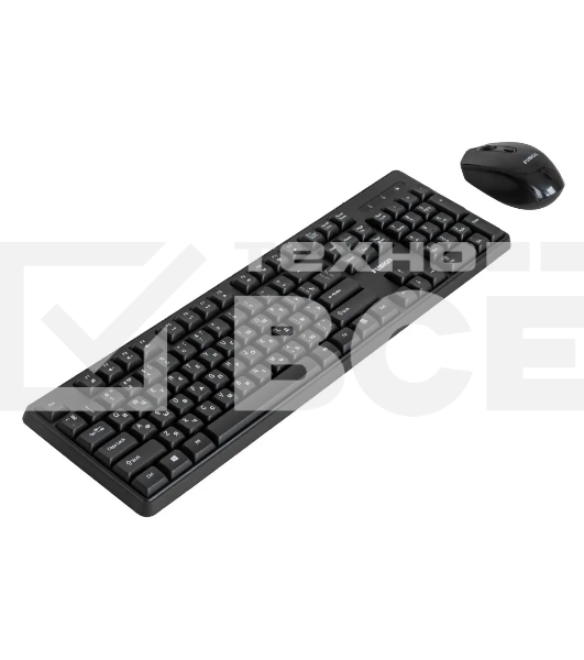 Комплект клавиатура+мышь Fusion GKIT-752 беспроводной, USB, 1000 DPI, чёрный