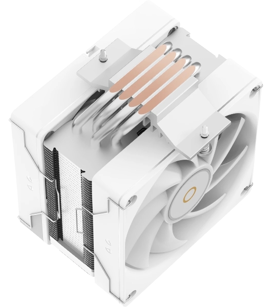 Кулер для процессора Ocypus Delta A40 SE WH Dual Fan ARGB, 2x120mm ARGB FAN, Top ARGB Panel, 4 HEAT PIPES, 4-PIN PWM, 800-1800 RPM, 31DBA, HYDRO BEARING, LGA115X/1200/1700/18XX, AM4/AM5