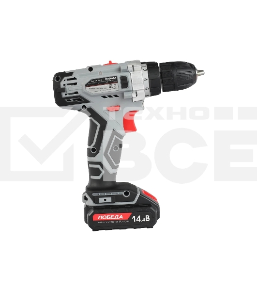 Дрель-шуруповерт Победа ДА-14/2 Ли  14,4 В, 2,2 Ач, 35 Нм, щеточный