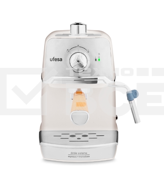 Кофеварка рожковая Ufesa CE7238 CREAM бежевый, исп. кофе - молотый, 1.2 л, 850 Вт, 20 Бар.