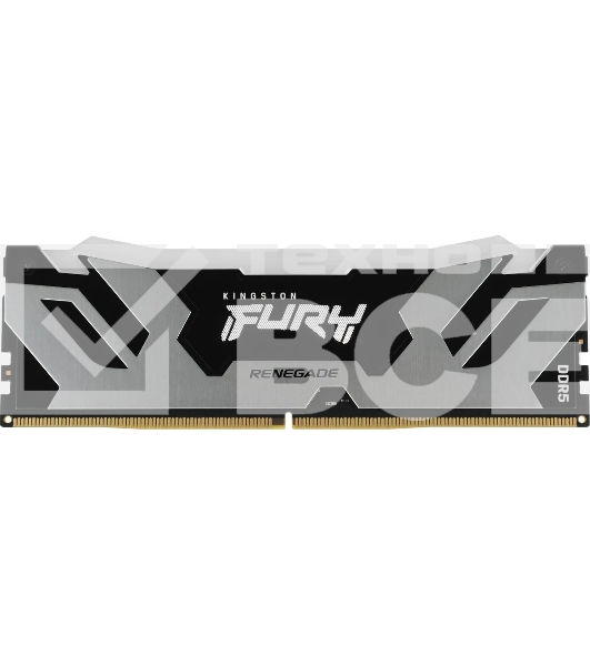 Оперативная память Kingston FURY Renegade Silver RGB, DDR5, 24GB (1x24 GB), 7200 MHz, CL38, радиатор, RGB, серебристый
