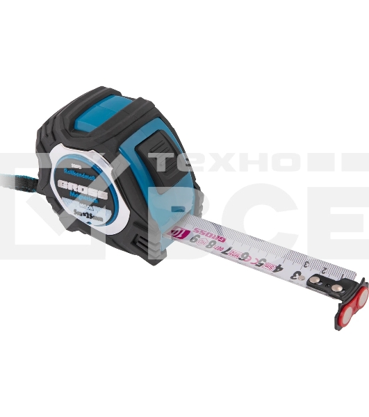 Рулетка Magnetisch, 5 м х 25 мм обрезиненный корпус,автоматическая фиксация GROSS 32572