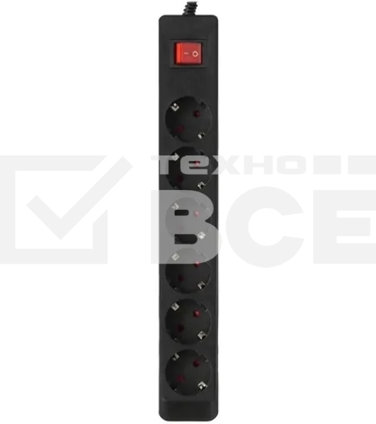 Фильтр SVEN Optima 3,0 м (6 розеток с защитными шторками) черный, цветная коробка