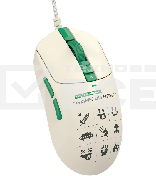 Мышь проводная A4Tech Bloody W72 Ultra Pixels Green рисунок/бежевый/зеленый, 20000 dpi, USB, кнопки - 7