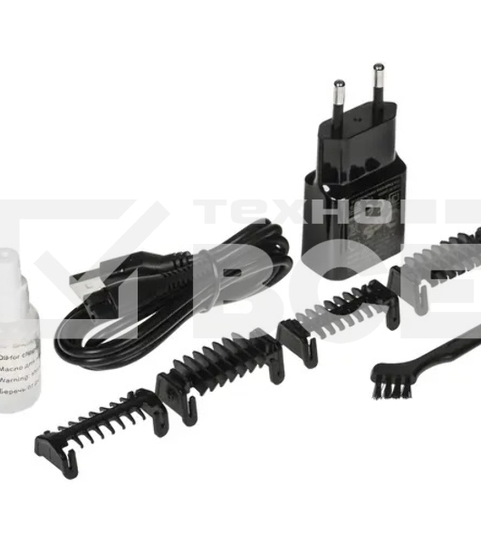 Машинка для стрижки Polaris PHC 0202R черный/серебристый