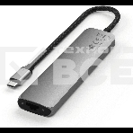 Док-станция (USB-хаб) Satechi ST-P7SM 7-in-1 USB-C Slim Multiport Adapter with Ethernet (Type-C,HDMI, 2xType-A, SD,microSD, RJ-45), до 80 Вт серый, фото2