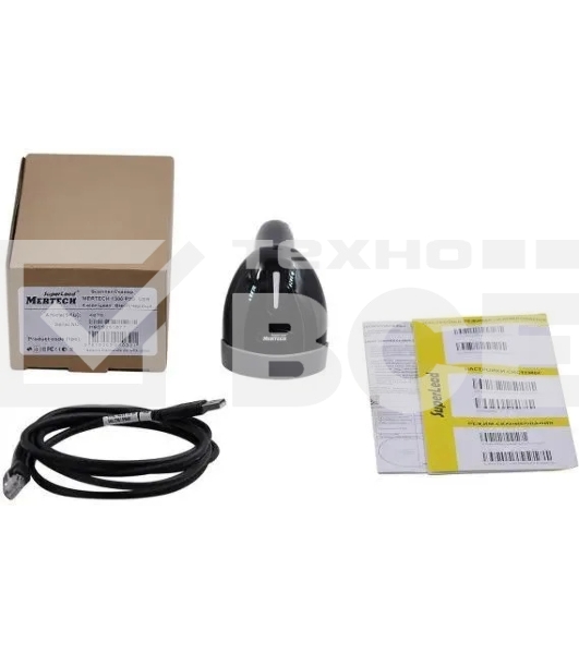 Сканер штрих-кода ручной Mertech 1300 P2D 1D/2D имидж, проводной, 100 скан/сек, USB-HID; USB-COM - эмуляция, чёрный