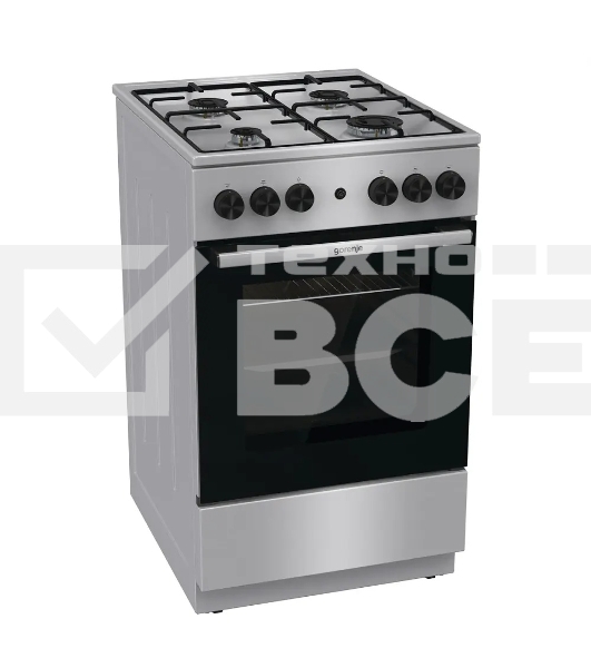 Плита газовая Gorenje GGI5A21XJ серебристый, конфорок 4 газовых, духовка 61 л, 50 см x 85 см x 59.4 см