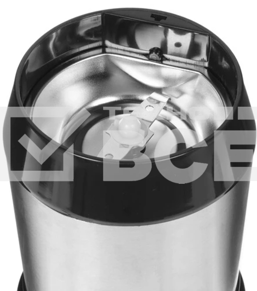 Кофемолка Centek CT-1362 (сталь) 200Вт, 60гр, стальн стакан, стальн чаша, прозрачная крышка
