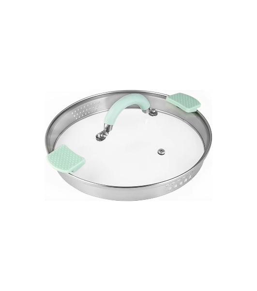 Кастрюля LARA LR02-540 MINT 16x9 см, 1,7 л, носик, индукционное дно, крышка с бортом, полипропилен, силикон, нержавеющая сталь