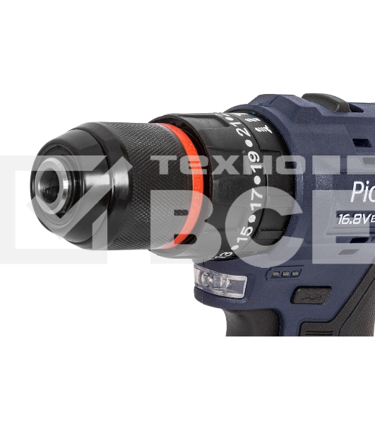 Шуруповерт аккумуляторный PIONEER CID-E1602BL-22C черный, синий