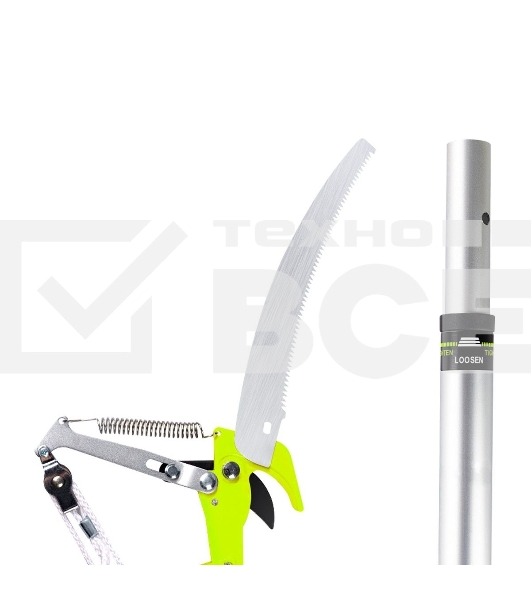 Выдвижная шестопильная пила и секатор Deli DL580512, 4 шкива, сталь SK5, длина лезвия 290 мм, телескопическая рукоятка