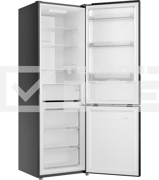 Холодильник Candy CFN6185B черный двухкамерный 207/91 л морозилка снизу, No Frost