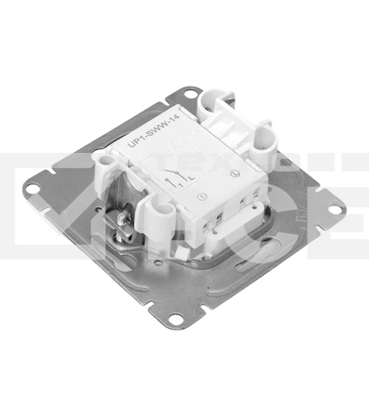 Механизм выключателя EKF UP1-SWW-14 одноклавишный, с подсветкой, белый Эпика