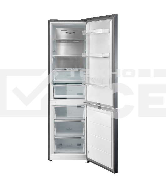 Холодильник Korting KNFC 62029 X нержавеющая сталь двухкамерный 256/104л морозилка снизу, No Frost