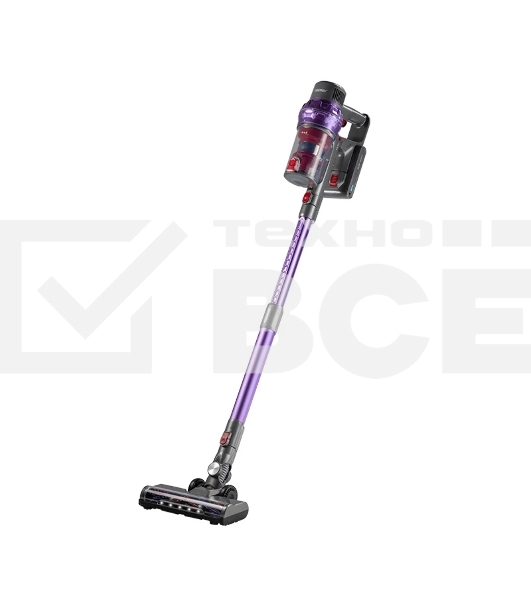 Пылесос вертикальный Zelmer STICK ZSVC925T Wiktor фиолетовый/черный, питание от аккумулятора, 380 Вт, уборка сухая, пылесборник 0.8 л
