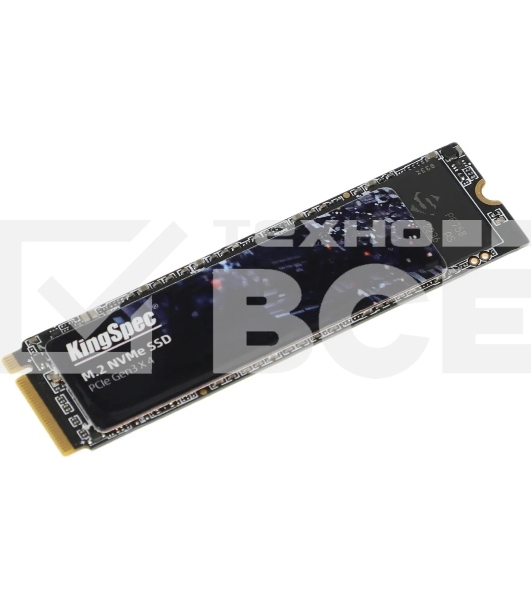 Накопитель SSD KingSpec NE-512, 512Gb, M.2 2280, PCIe 3.0 x4, NVMe, R/W 2400/1700