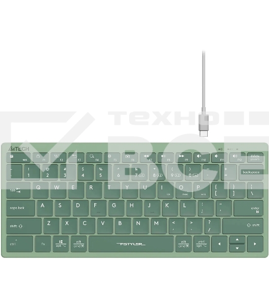 Клавиатура A4Tech Fstyler FBX51C зеленый USB беспроводная BT/Radio slim Multimedia