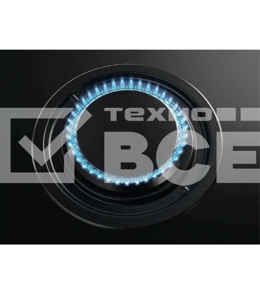 Встраиваемая газовые панели AEG HKB64453NB - газ на стекле, 2 чугунных держателя, газконтроль