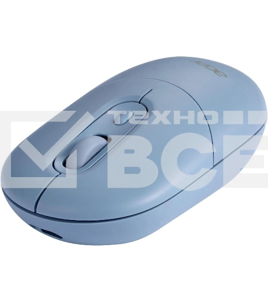 Мышь беспроводная Acer OMR301 синий, 1600 dpi, радиоканал, Bluetooth, USB, кнопки - 4