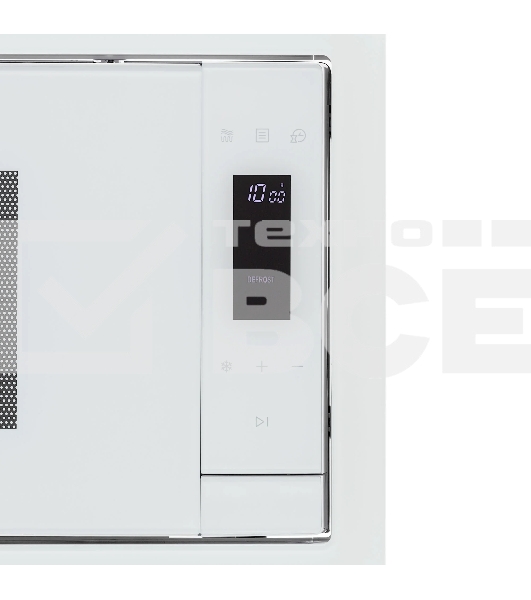 Микроволновая печь встраиваемая Krona ESSEN 60 WH DOTS белый, 31 л, 1000 Вт, переключатели - сенсор