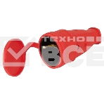 Розетка ЭРА RX10-R-IP44 каучуковая c заземлением 16А IP44 прямая красная, фото2