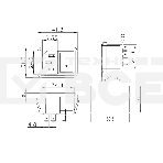 Выключатель клавишный 250V 10А (4с) ON-OFF красный с подсветкой и штекером C14 3PIN Rexant, фото2