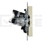 Розетка компьютерная двойная IEK BRITE РК10-2-БрКр (BR-K20-1-K10) СП RJ45 кат.5E бежевый, фото3