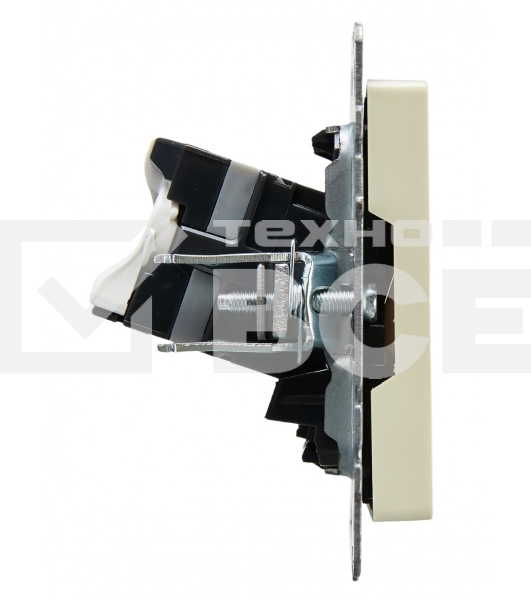 Розетка компьютерная двойная IEK BRITE РК10-2-БрКр (BR-K20-1-K10) СП RJ45 кат.5E бежевый