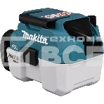 Строительный пылесос Makita DVC750LZ синий, питание от аккумулятора, уборка сухая/влажная, пылесборник контейнер, 7.5 л, фото4