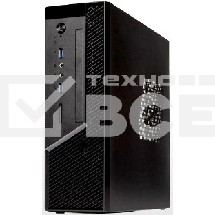 Компьютерный корпус с блоком питания 250Вт. Сase Foxline mITX 250W TFX, 2xUSB 3.0, черный Trim, powercord