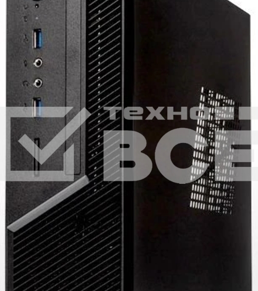 Компьютерный корпус с блоком питания 250Вт. Сase Foxline mITX 250W TFX, 2xUSB 3.0, черный Trim, powercord