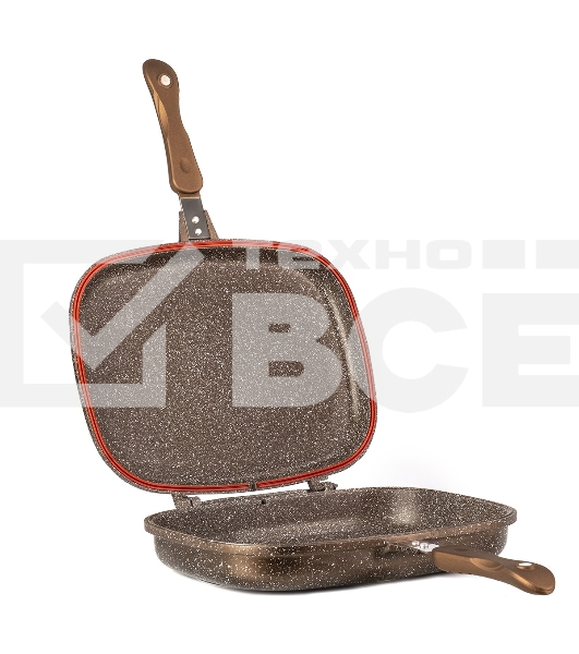 Сковорода-гриль Lara LR02-221 30 см, с крышкой, антипригарное покрытие