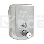 Дозатор для жидкого мыла из нерж. стали puff-8705 хром, 500 мл, 17х12х12 см с ключом, фото 1