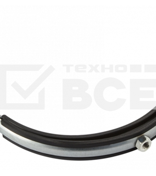 Хомут для воздуховода с резиновым профилем 125 мм (гайка)