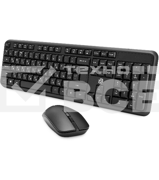 Комплект клавиатура + мышь Оклик S277W клав:черный мышь:черный USB беспроводная Multimedia (2066172)