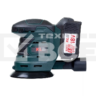 Эксцентриковая шлифовальная машина аккумуляторная KLPRO KLEZ18-50 (18В, Li-ion-2шт, 5.0А·ч, ЗУ 4,5А)