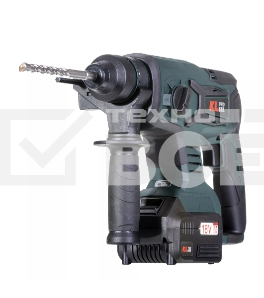 Профессиональный бесщеточный перфоратор аккумуляторный KLPRO KLPM18B-50 (18В, Li-ion-2шт, 5.0А·ч, 1,7Дж, SDS-plus, З/У,сумка)
