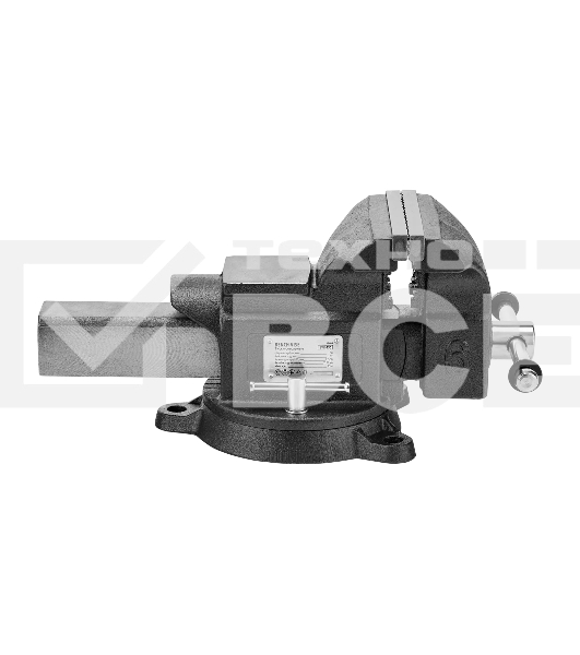 Тиски слесарные Denzel BVH-150 150 мм, поворотные, стальная направляющая, с наковальней