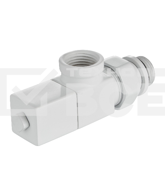 Набор дизайн-вентилей Royal Thermo CUBE, осевой (белый) 1/2