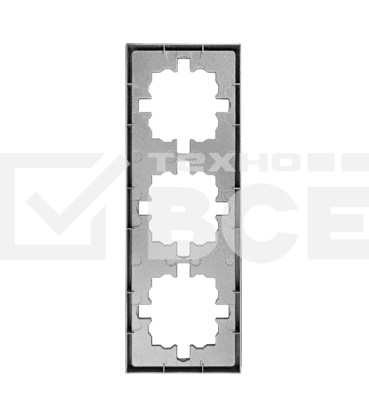 Рамка 3-мест. горизонт. ZIMA серый матовый LEZARD 704-7400-148
