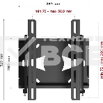 Кронштейн для телевизора Holder LCDS-5010 черный металлик, настенный, наклон, фото3
