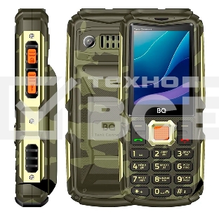 Мобильный телефон BQ 2430L Tank Connect камуфляж/золотистый