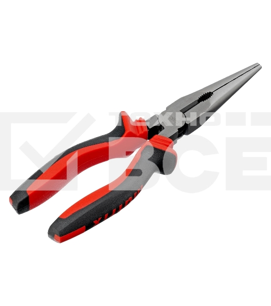 Длинногубцы прямые Matrix 17311, 200 мм, хром-ванадий, двухкомпонентные рукоятки