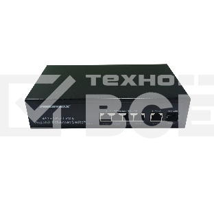 Коммутатор неуправляемый NEOMAX NMS-106PoE-1000-S, 6 портов 1000 Mbps, 4xPoE + 1xSFP, металл