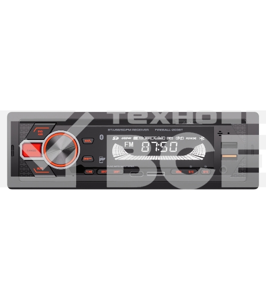 Автомагнитола AURA FIREBALL-203BT, 1 DIN, Bluetooth, USB Type-A, AUX