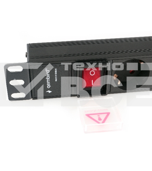 Блок 1 вход С14/8 евророзеток с защитой для 19'. C14. MAX-19. 16A. 1U.