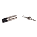 Разъем аудио FORCE CFA-0021/8' TRS mini Jack стерео, материал контактных частей медь, покрытие никель, матовый серебристый/черный, фото3